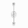 YW New Factory Industrial Cartilage Earring 37MM Ball Industrial Barbell Double Hole Body Piercing Jewelry for Women Man