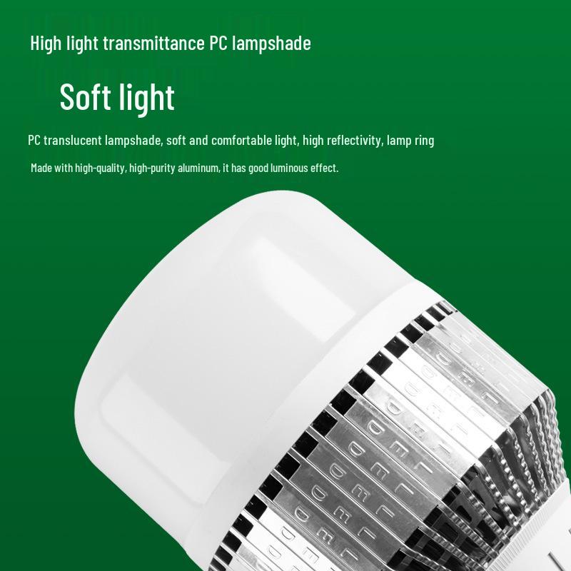 Yabiao LED E27 Fin-Type Globe Bulb for Shopping Malls, Workshops, Living Rooms, and More - Energy-Saving Engineering Solution