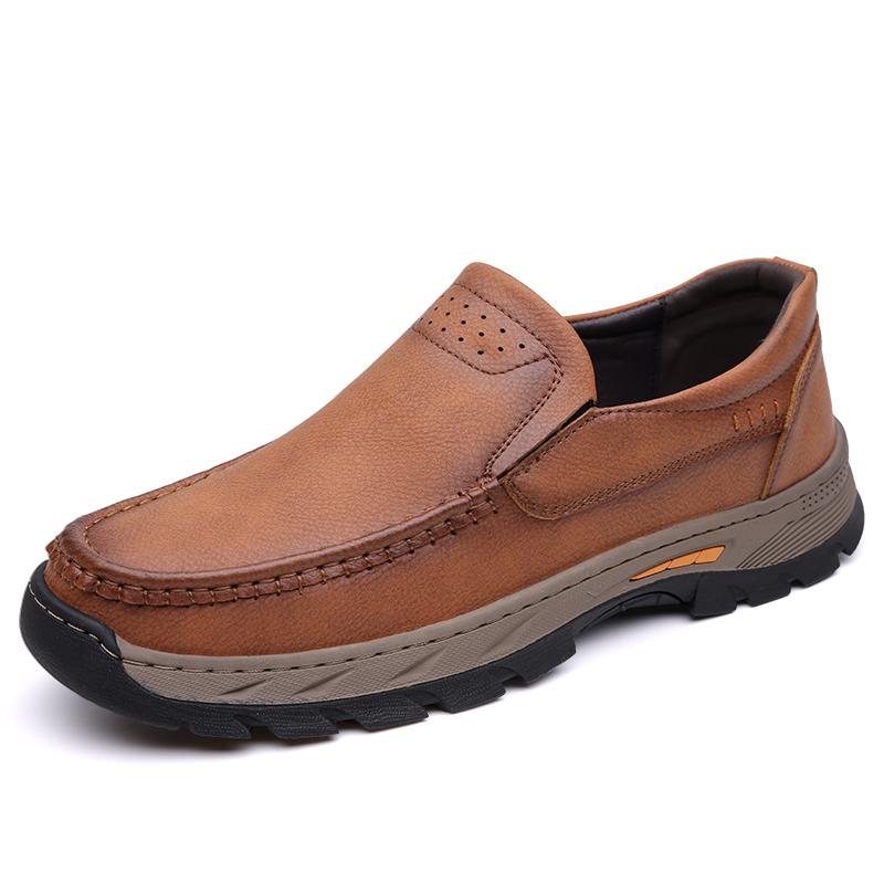 

Модный итальянский бренд Мужские оксфорды Классические коричневые Деловые мужские лоферы на толстой подошве Повседневная кожаная обувь для работы Нескользящая 44