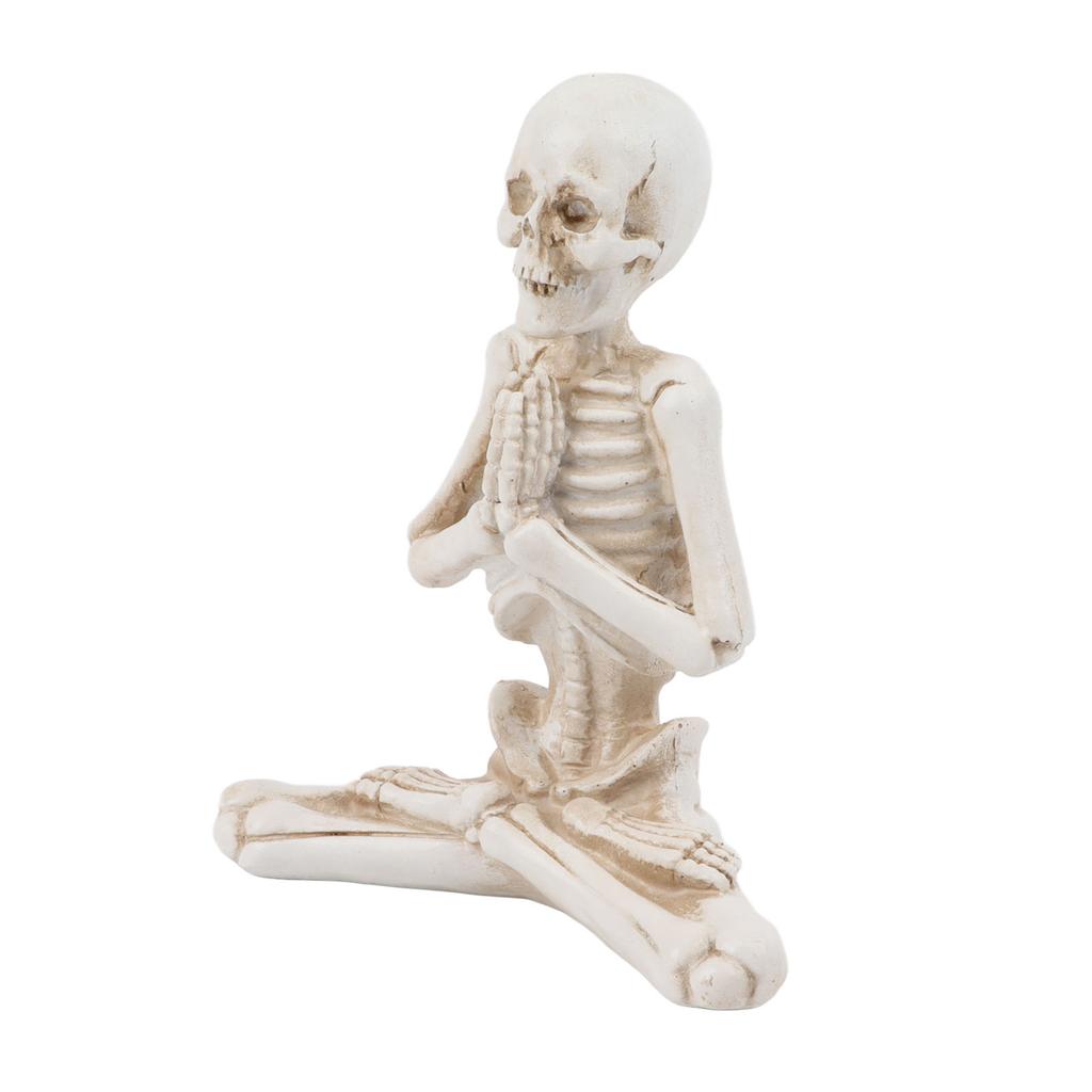 Figurillas de Esqueleto Exquisitamente Talladas Resistentes al Color Realistas Decoraciones de Esqueleto de Halloween Aterradoras