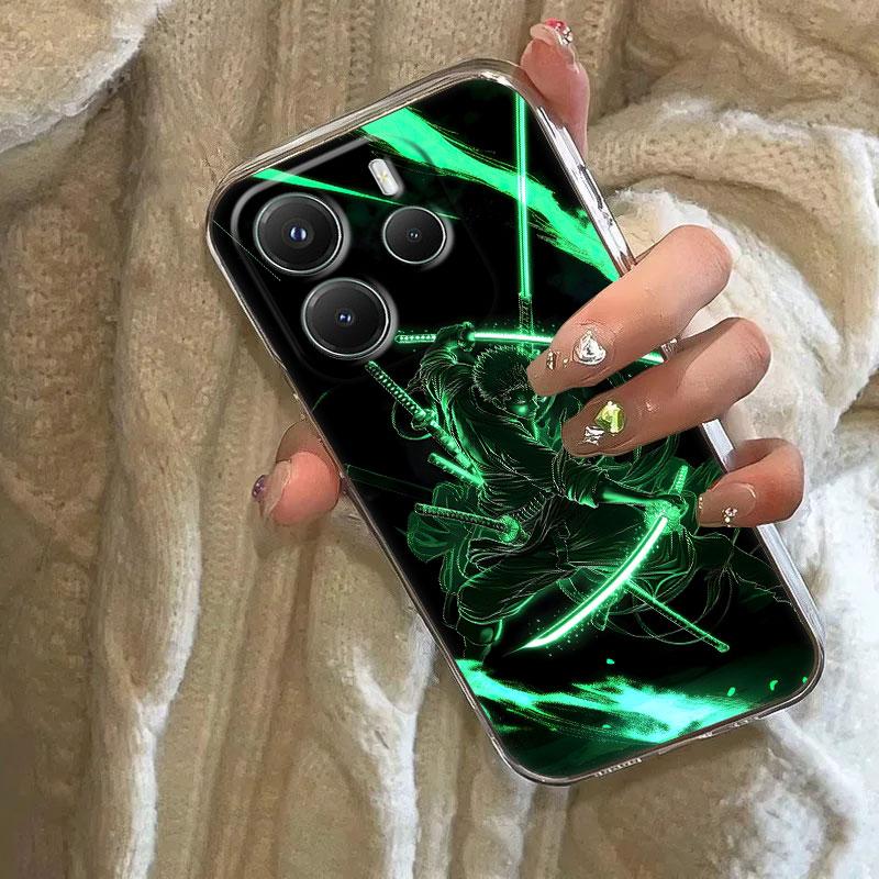 ZORO Roronoa One Pieces Case For Xiaomi Redmi Note 15 14 13 12 11 10 Pro Plus 5G Cover For Redmi 15C 15 14C 13C Clear Phone Case