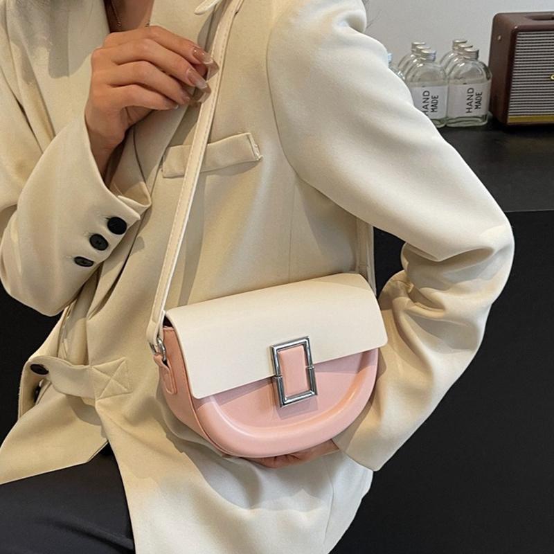 Geantă nouă de vară pentru femei, geantă ușoară de lux, geantă simplă de umăr, geantă la modă, geantă semi-rotunda