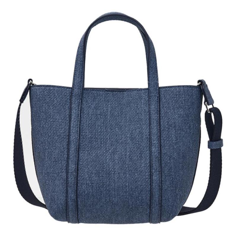 MLB Artificial Leather Tote Bag, Shopping Bag, Shoulder Bag, Crossbody Bag, Handbag Regular Unisex Indigo Casual 3AORS884N-50INS