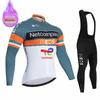 Ineos Team Winter Long Sleeve Thermal Fleece Cycling Jersey Set Bib Pants Ropa Ciclismo Bicycle Clothing MTB Bike Jersey Uniform