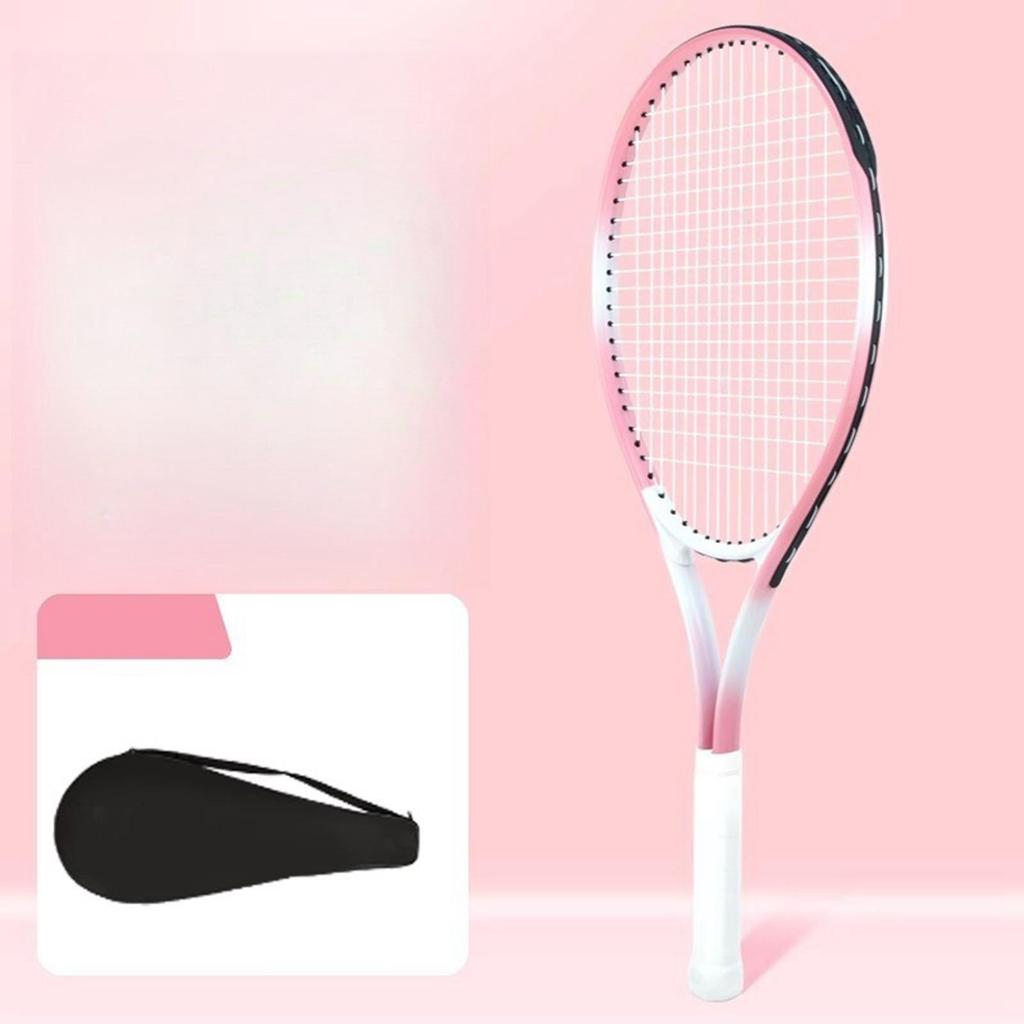 Tennis Racket Women Men Equipment Portable Practical Comfortable Grip Pink