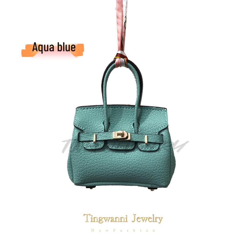 Chic Mini Bag Charm: Earphone Pouch, Coin Purse & Car Keychain for Women
