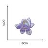 Round Butterfly Flower Embroidery Cloth Patches - Fashionable Decorative Stickers for Clothing Repair