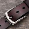 Men'S Leather Belt Retro Cowhide Belt Casual With Jeans Belt