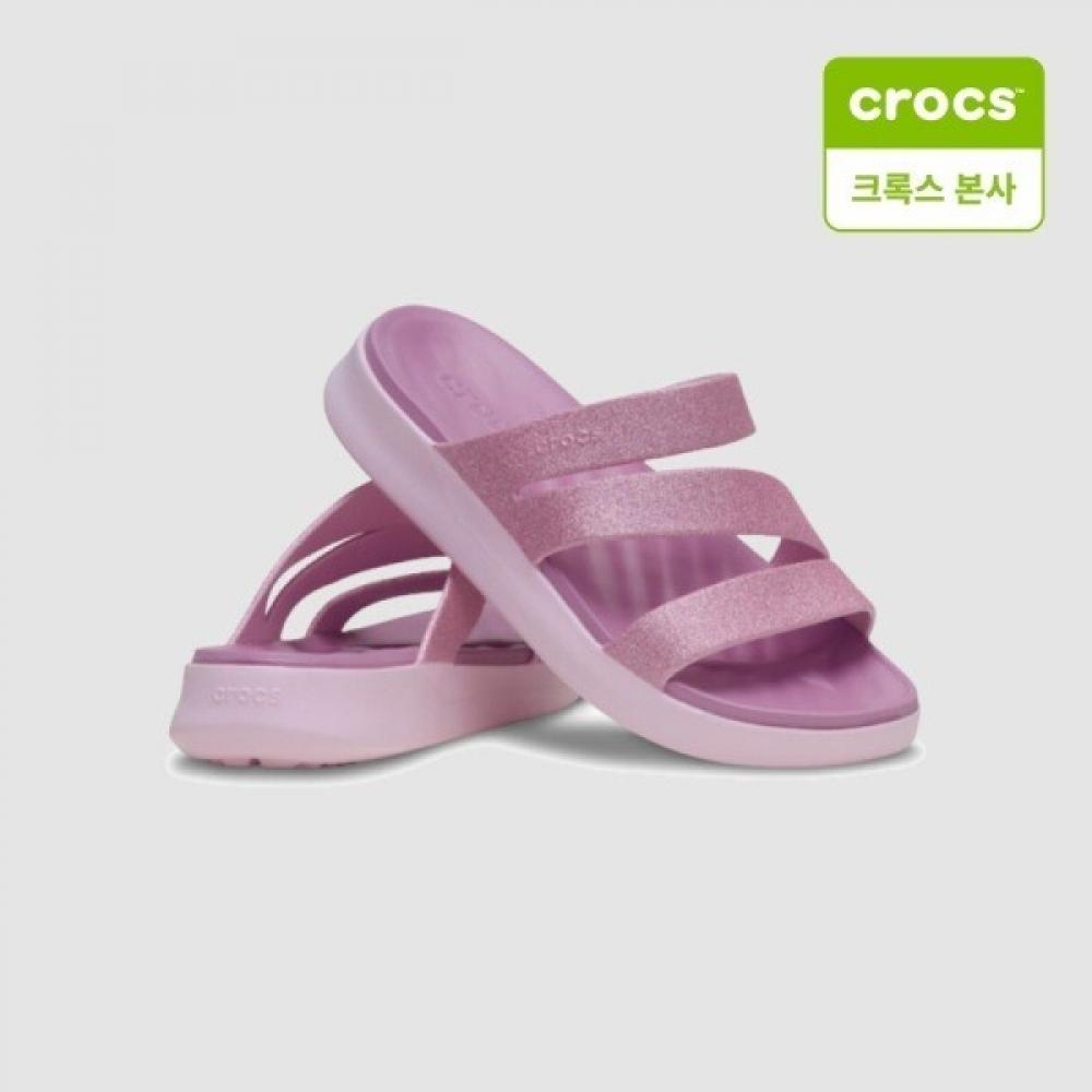 

CrocS Women S Getaway Glitter Strappy Pink 210446 6zw pink milk/w8(250mm)
