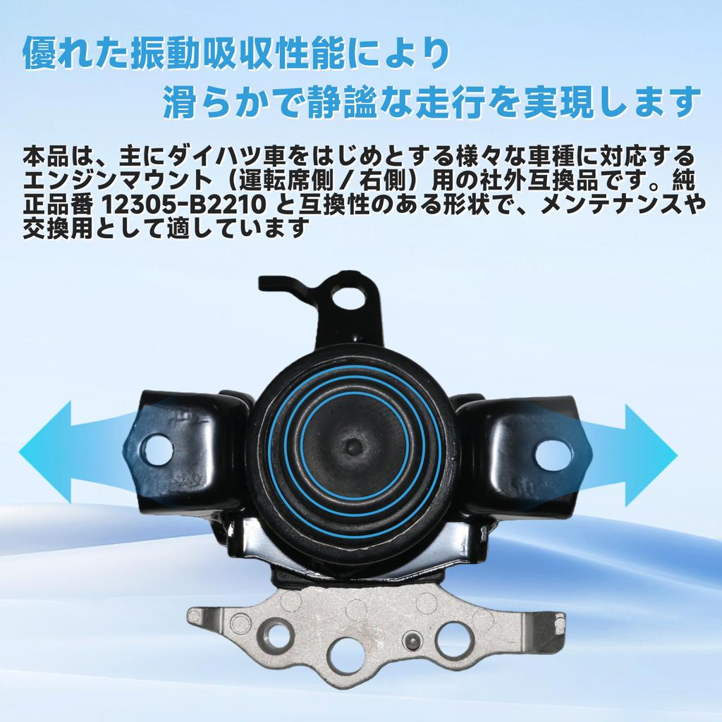 Foefen Engine Right Side for Daihatsu Tanto Move Wake LA700S Part Part Number Engine Vibration Reduction Rubber Mount Mount, (Driver's Side), L375S,