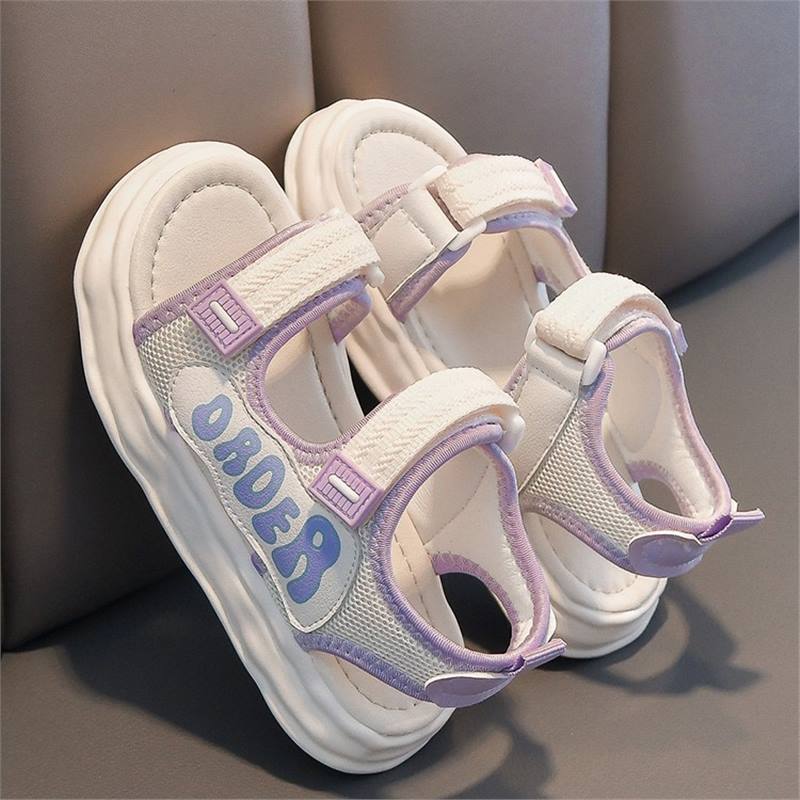 Girls sandals summer new middle-aged and older children's soft-soled non-slip girls' light sports shoes children's beach shoes