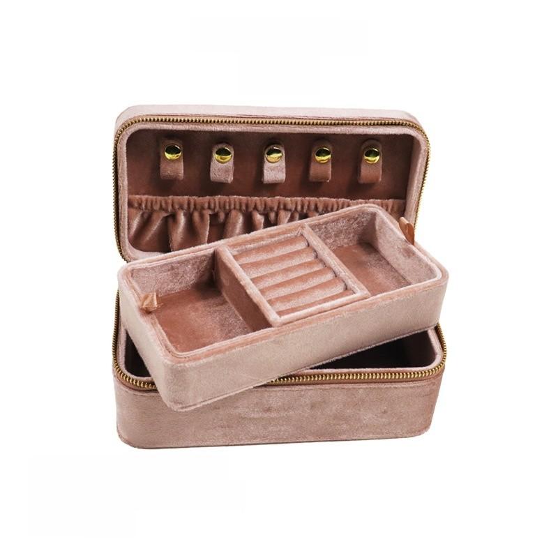Luxury Double Layer Jewelry Organizer With Zipper For Travel And Home Storage