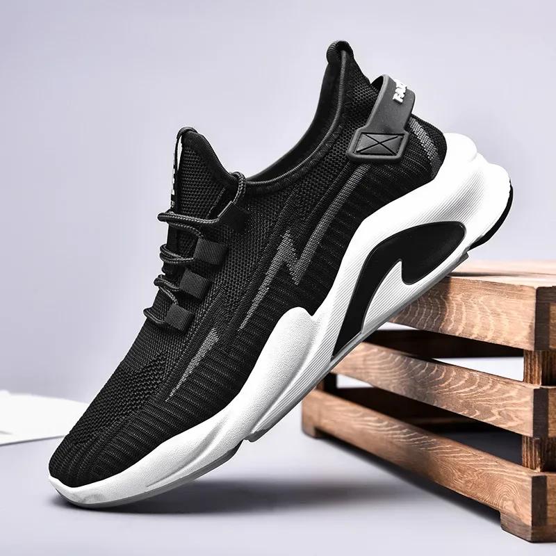 Fashion Men's Vulcanized Shoes 2024 Summer Feiyang Woven Men Shoes Breathable Lace Up Mesh Sneakers Outdoor  Brand Trendy