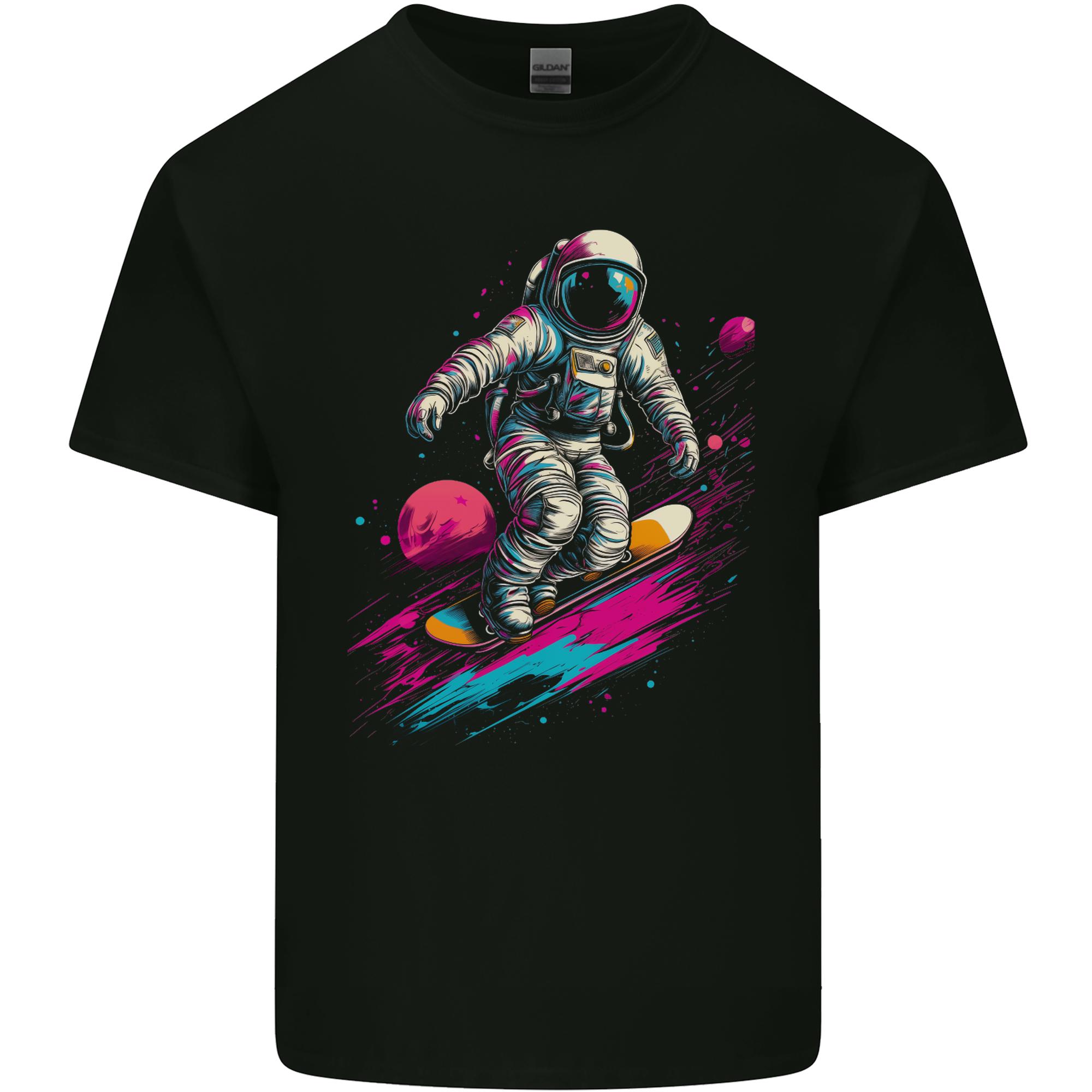 Astro Skater Astronaut Skateboarding Space Unisexs Light Cotton TShirt S