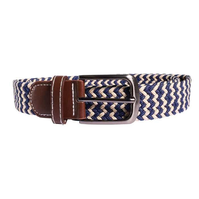 Ceinture textile - XL 120 cm - Bleu - Polyester - Mixte