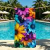 Towel For Outdoor Camping Sunflower Beach Towel Super Absorbent Quick-Drying Colorful Summer Towel