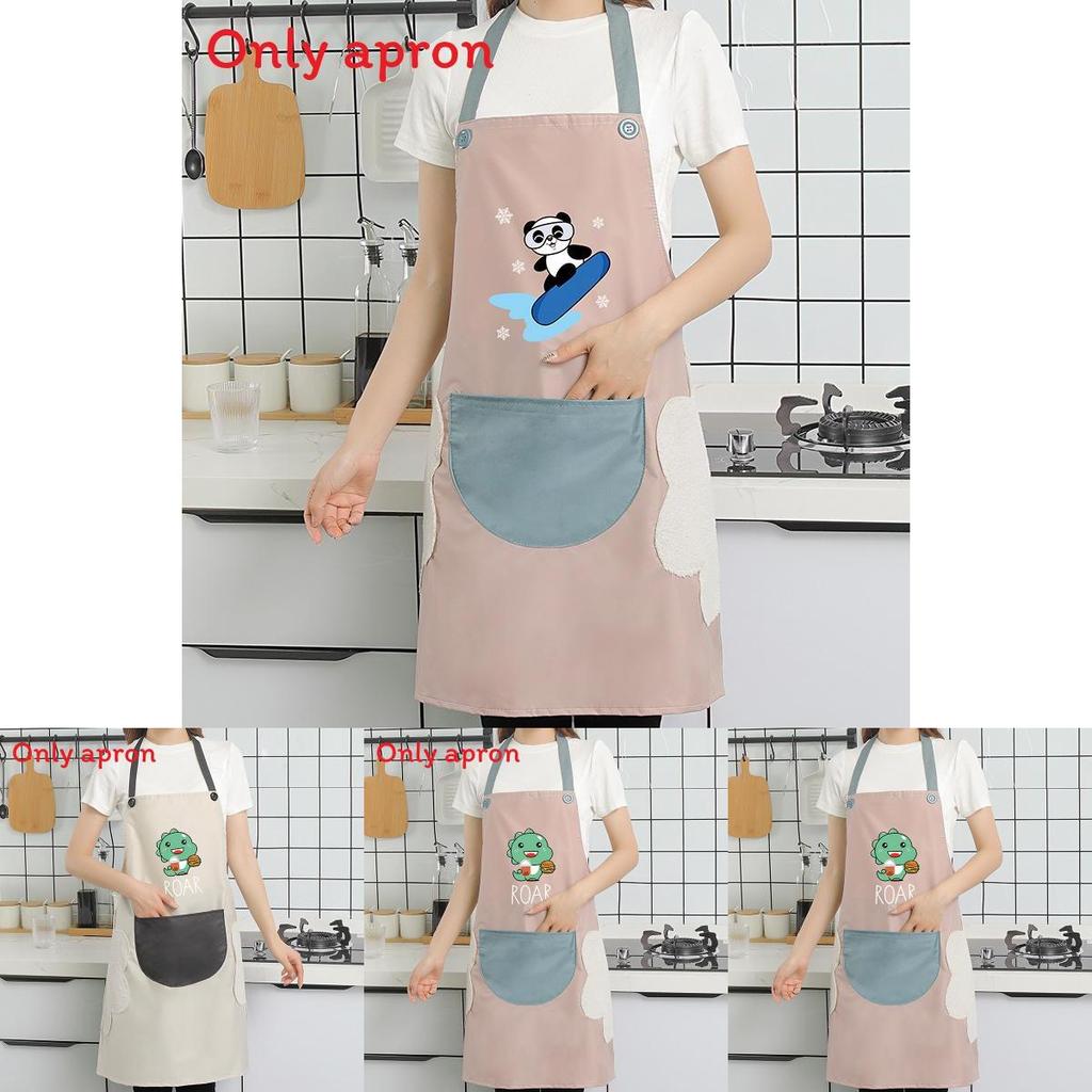 Dinosaur Waterproof Pvc Apron For Women Children Kitchen Cooking Splashresistant Apron