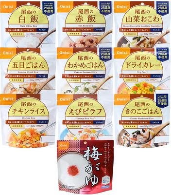 Ones Food Alpha Rice 10-Flavor Set Emergency Preservation Food