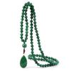 Natural Malachite Stone Beaded Necklaces and Bracelets Women Green Beads Pendants Charms 108 Mala Prayer Necklaces Men Yoga Jewelry