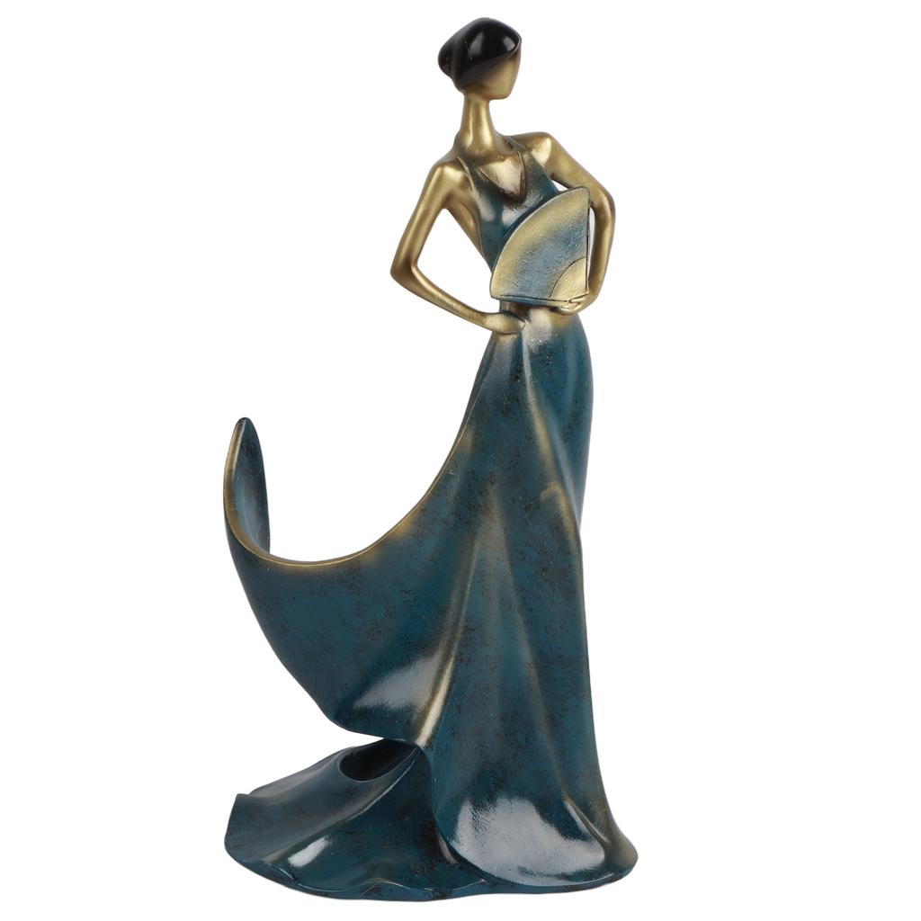 Dancing Girl Figurines Wine Holder Statue Synthetic Resin Wine Bottle Rack Stand for Bar Counter