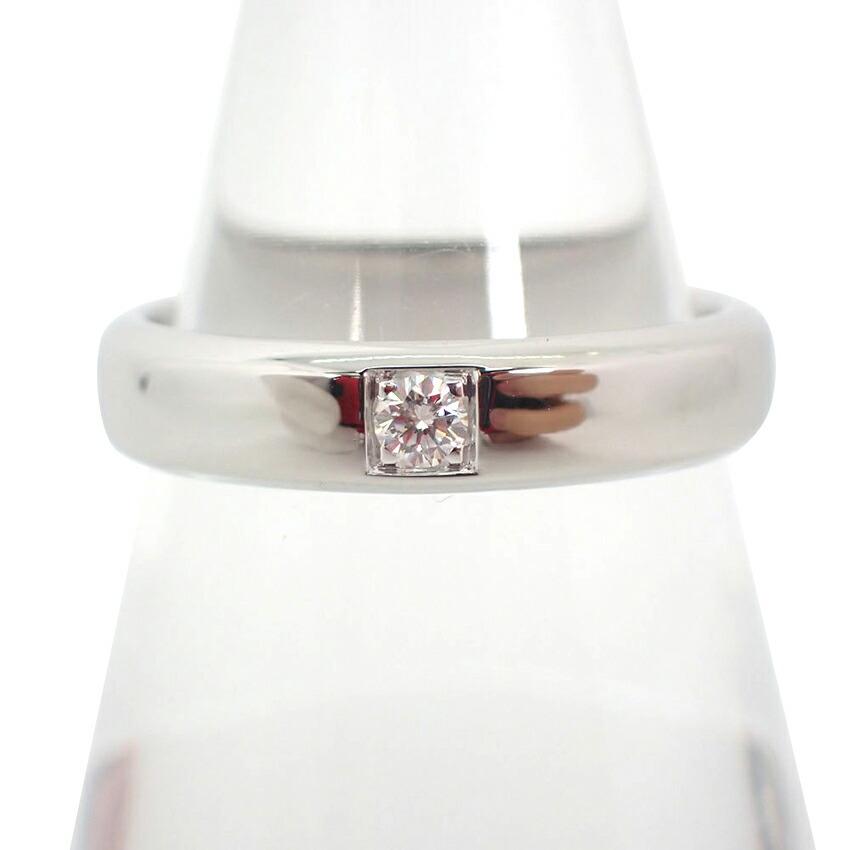 Pre-owned Van Cleef & Arpels Pt950 Diamond Ring, Size 10, g502-40