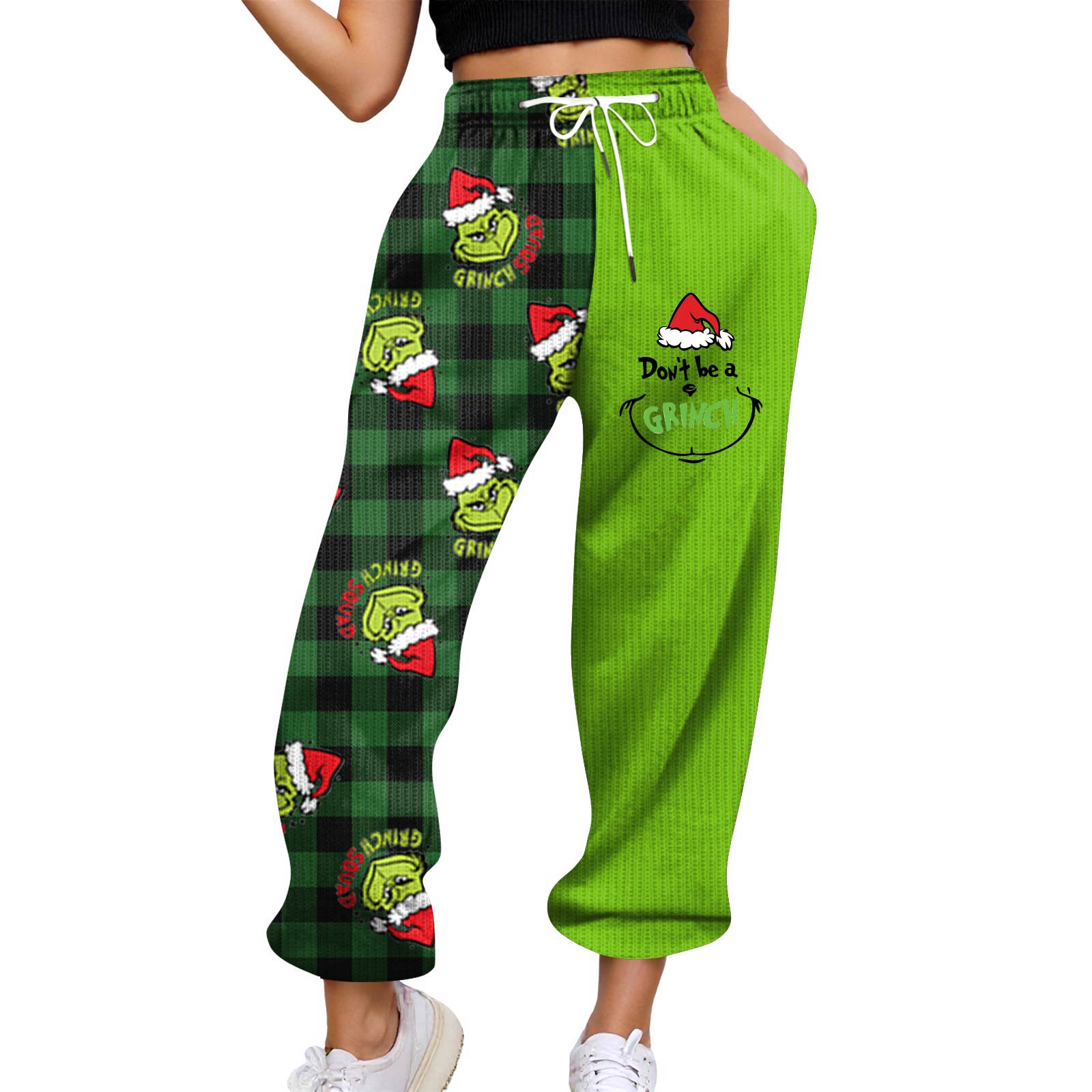 

Жіночі повсякденні штани Штани для бігу з високою талією на поясі з кишенями S