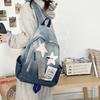 Small Pack Y2K  Shoulder Bag Gradient Casual Backpack Simple Denim Star Backpack  Travel