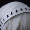 Punk Rivet Headband PU Spiked Hair Hoop Gothic Rock Headwear for Cosplay Unisex Rock Spiked Headwear Accessory