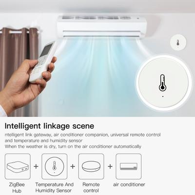 Sensore di umidità e temperatura ZigBee con funzione di allarme Controllo APP Temperatura interna Umidità