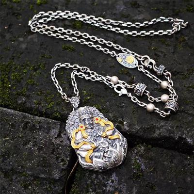 Tibetan Ethnic Style < Zakiram > Pendant Necklace Guochao Retro Couple Transfer Pendant Sweater Neck Chain