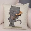 Cute Cartoon Animal Cushion Cover T Rex Dinosaur Unicorn Cat Dog Print Kids Room Decorative Pillow Case Home Gift