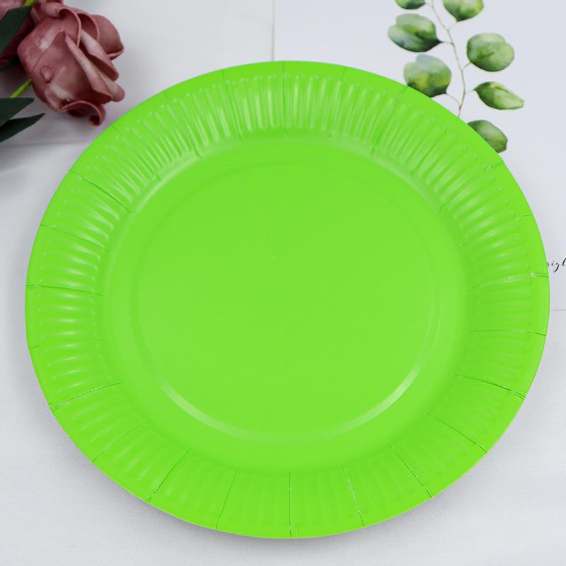 Solid Color Disposable Paper Plates for Party, Picnic, or Birthday