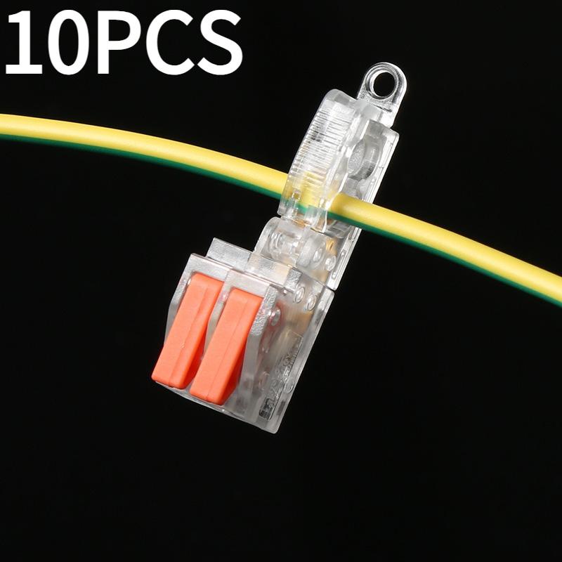 10PCS Free Wire Breaking Fast Terminal Block Light Wiring Special Binding Post Splitter Free of Wire Stripping