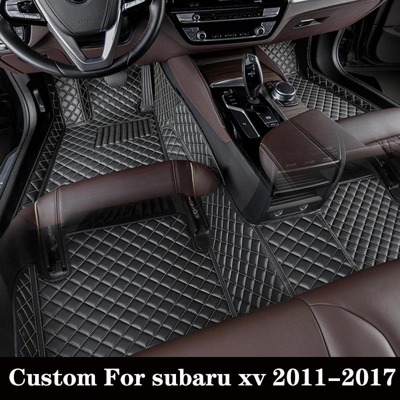 

Автомобильный коврик на заказ для Subaru Xv 2011 2012 2013 2014 2015 2016 2017 Нескользящие кожаные подушечки для ног Роскошный ковер Авто