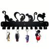 Wall Mount Cat Paw Key Holder with Decorative Hooks for Coat Hat Entryway Office Organizer