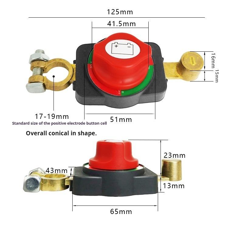 

Выключатель массы аккумулятора с верхним расположением клемм 12В-48В, аварийный выключатель аккумулятора, отрицательный выключатель аккумулятора вкл/выкл для автомобилей, транспортных средств, автодомов и лодок