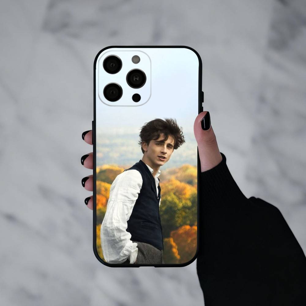Young Hero T-Timothee C-Chalamet Phone Case For iPhone 17pro,16,15,14,13,12,11 Plus,Pro Max,XS,Soft Silicone Black Cover