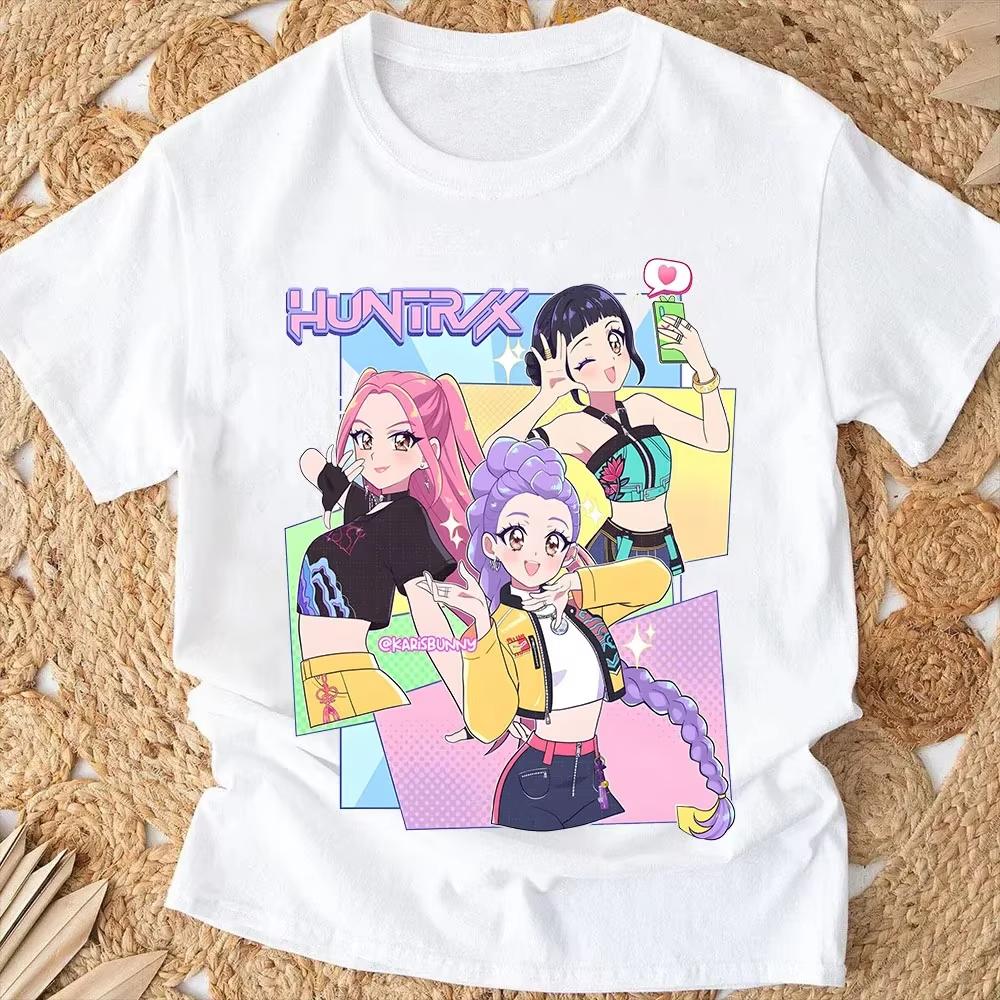 Nové 2025 Film KPop Lovci démonů Kreslené tričko Letní tričko s krátkým rukávem pro ležérní volné ženy a muže Graficky potištěné topy
