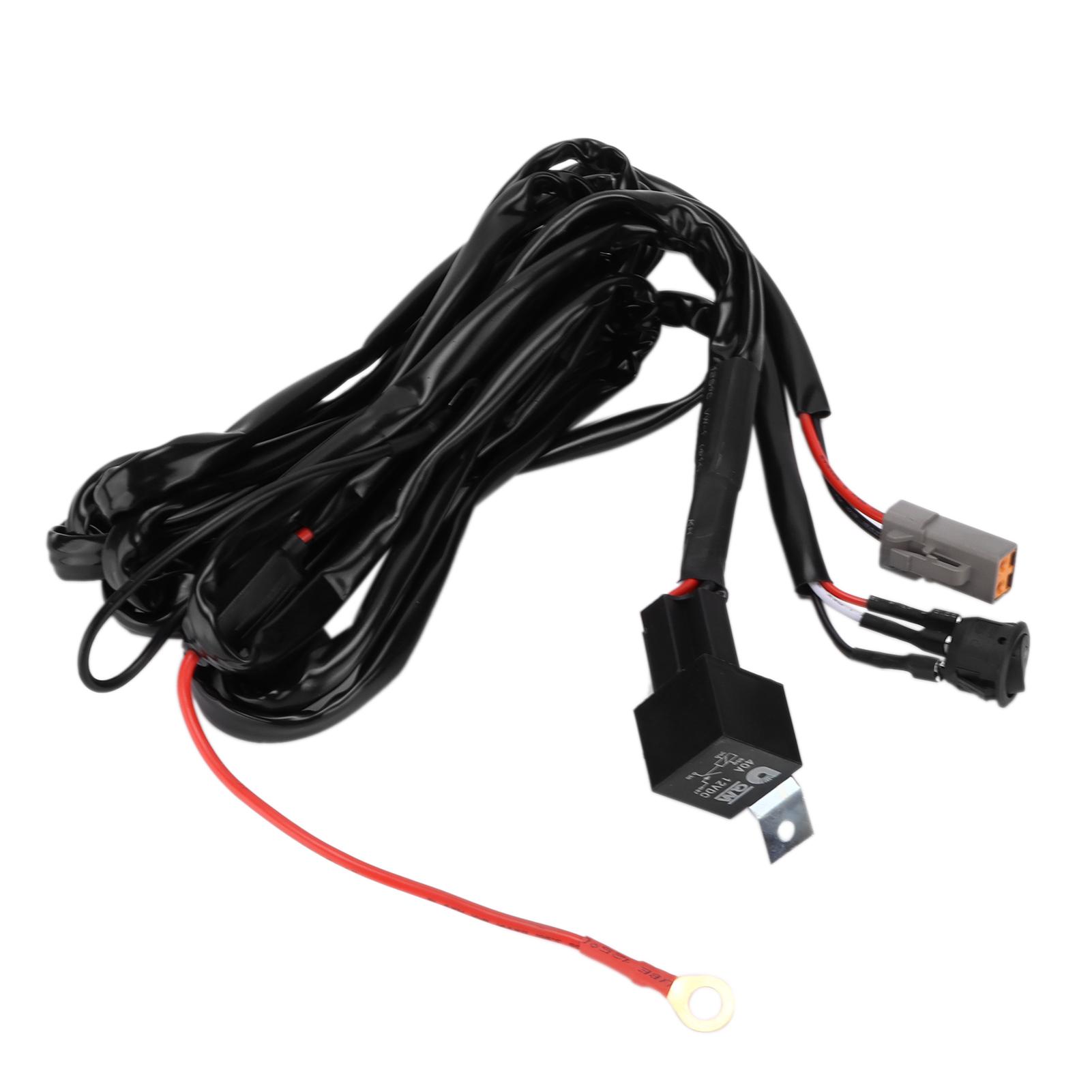 

40A 12V Wiring Harness LED Spot Light Modification DT Interface Replacement for Jeep