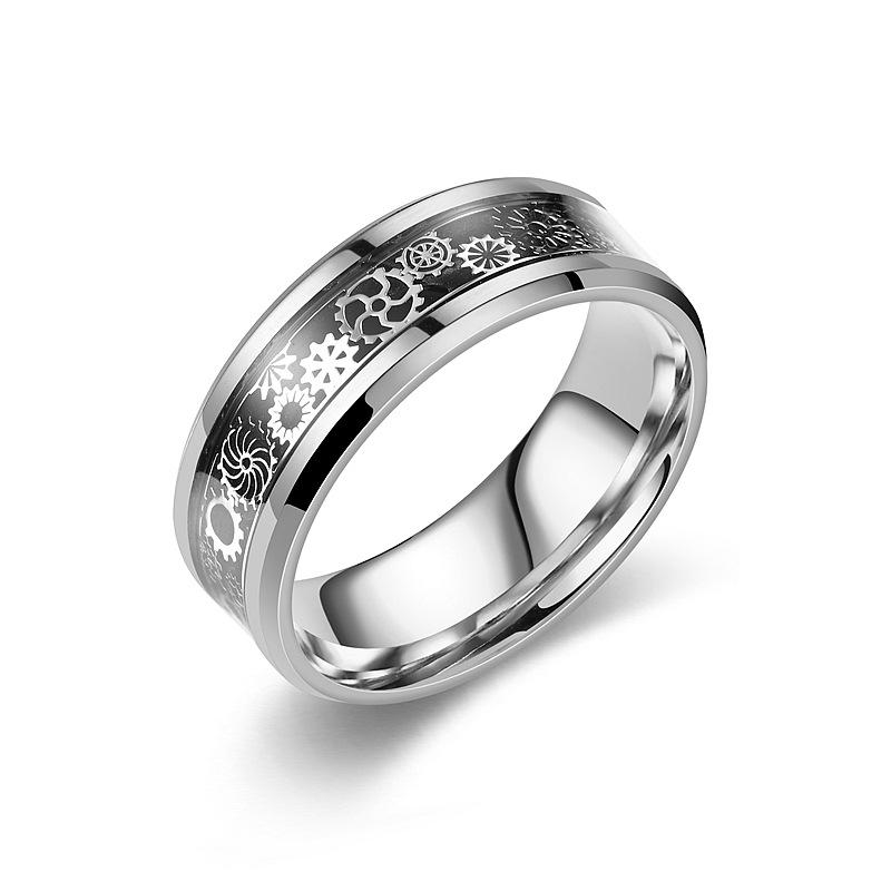 Titanium Steel Gear Ring for Men - Fashionable European & American Jewelry