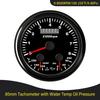 Waterproof Car Boat Universal 85mm GPS Speedometer Odometer with Fuel Level Tachometer Water Temp Oil Pressure Red Backlight