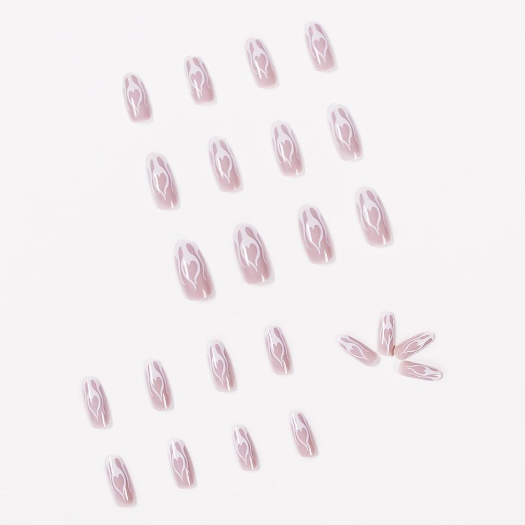 Direct supply white flame soft nail wear nail art finished fake nail nail art patch nail patch removable nail