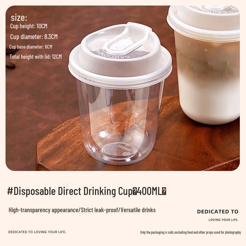 400ml Disposable Coffee Cups with Direct-Drink Lids