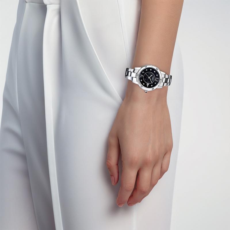 Casio SHEEN petite and simple Swarovski rhinestone embellished sports business quartz movement stainless steel strap Japanese and Korean SHE-4021D-1A
