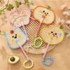 Portable Hand Photography Fan Natural Wheat Straw Decoration Beach Weddings Party Essential Cooling Accessories