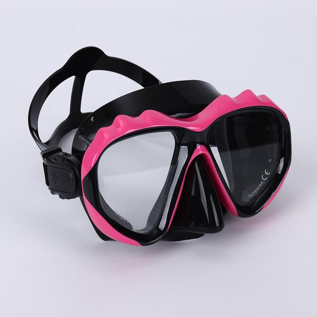 Maschera da Immersione in Silicone per Bambini e Adulti con Snorkel - Lente in Vetro Temperato HD, Montatura Grande