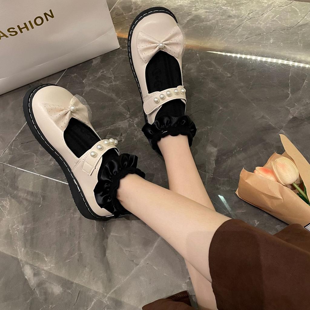 Fashion New Lolita Style Women's Pumps In 2024 Spring Autumn Round Toe Low Heel Shallow Mary Janes Shoes Lovely for Taking Photos