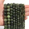 4/6/8/10/12mm Natural Stone Beads Green Round Southern Jade Loose Spaced Beads For DIY Handmade Bracelet Necklace Jewelry