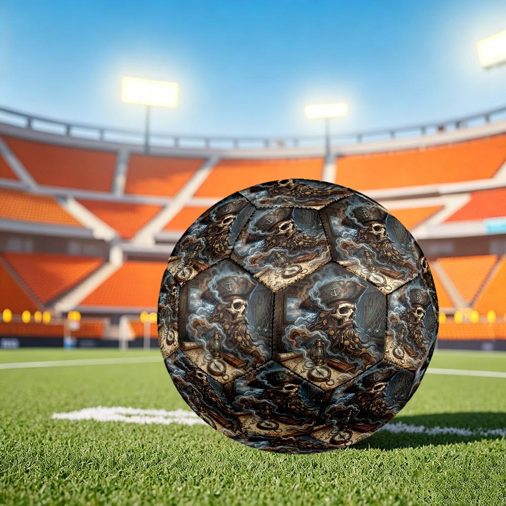 1pc Pirates Treasure Map Size 5 Soccer Ball Professional Match Training Football Indoor &Outdoor Sports Ball Training Ball Lightweight Durable y50