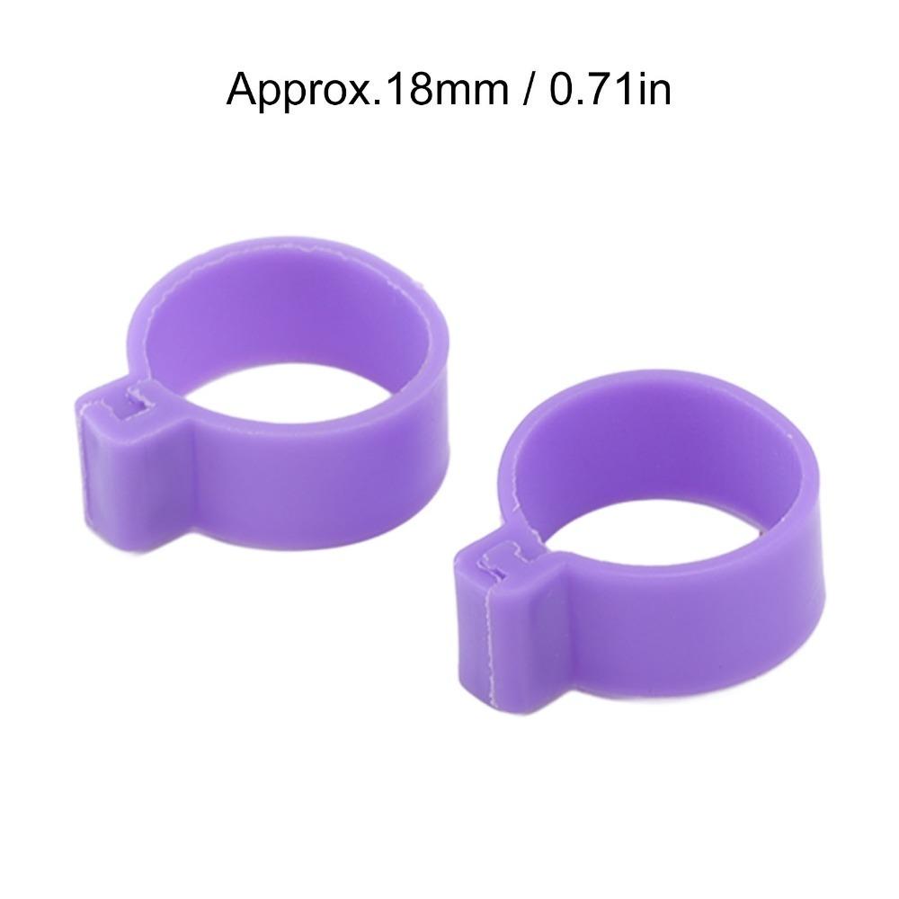 100pcs Purple Poultry Foot Ring Plastic Duck Foot Ring Chicken Foot Ring  Poultry Farming 18mm